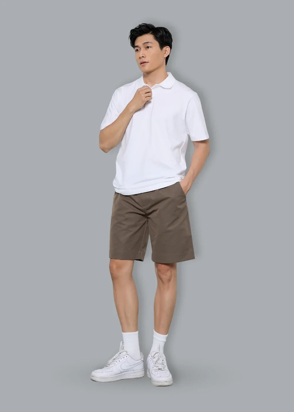 Áo Polo Mềm Mát Co Giãn The CEO 045 Trắng - YaMe.vn