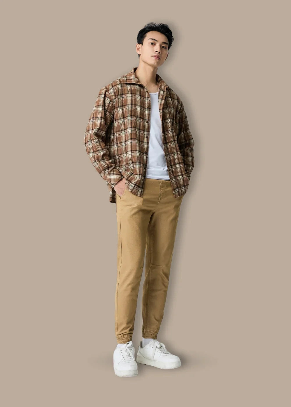 Quần Jogger Jeans Co Giãn Multi-Color Jean 002 Nâu - YaMe.vn