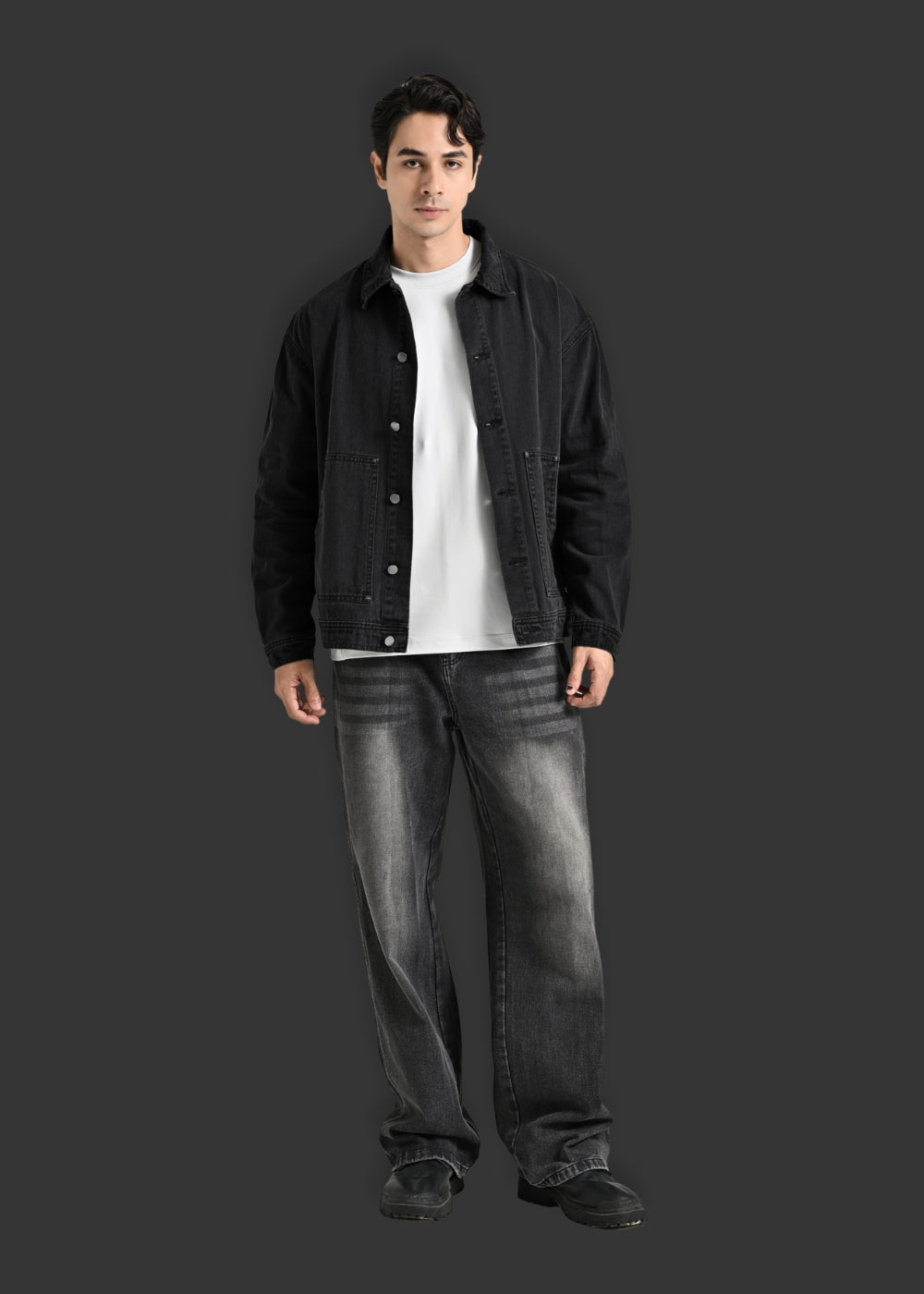 Áo Khoác Jean Cotton Bền Đứng Phom Multi-Color Jean 023 Xám