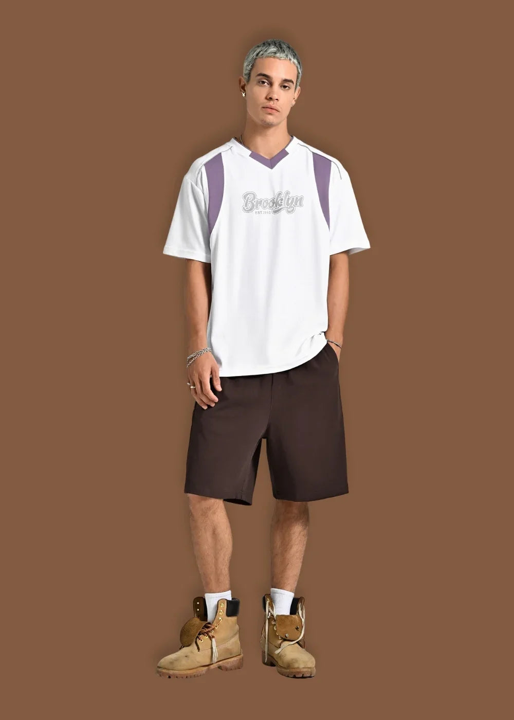 Quần Short Thun Cotton Cao Cấp Mềm Mại The Weekend 021 Nâu Đậm - YaMe.vn