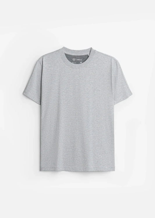 Áo Thun Slim Fit Co Giãn Non Branded 47 Xám Trắng
