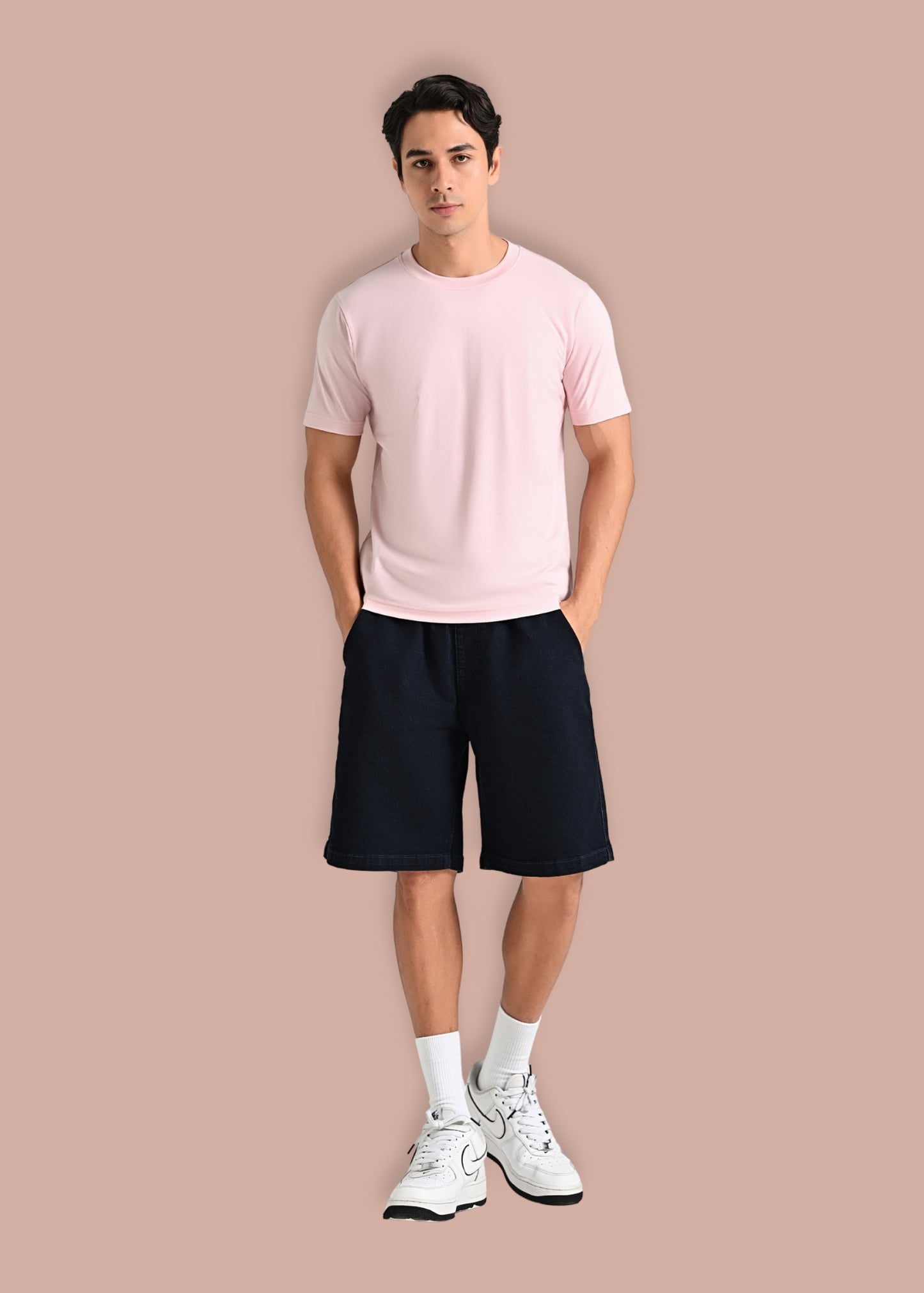 Áo Thun Slim Fit Co Giãn Non Branded 47 Hồng