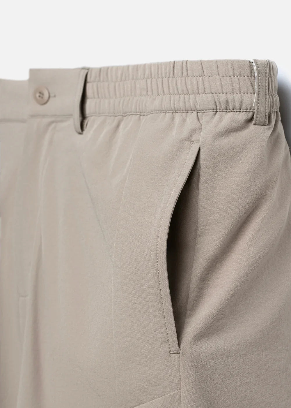 Quần Short Dù Co Giãn The Weekend 019 Nâu Nhạt - YaMe.vn