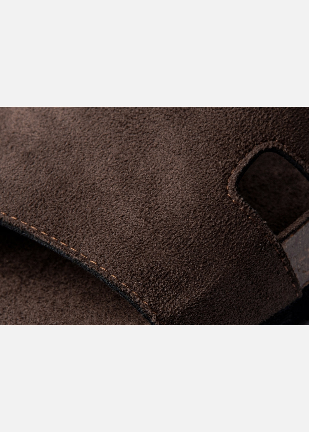 Dép Đế Trấu Slide Slipper Vải Giả Da Mềm #Y2010 A005 Nâu Đậm