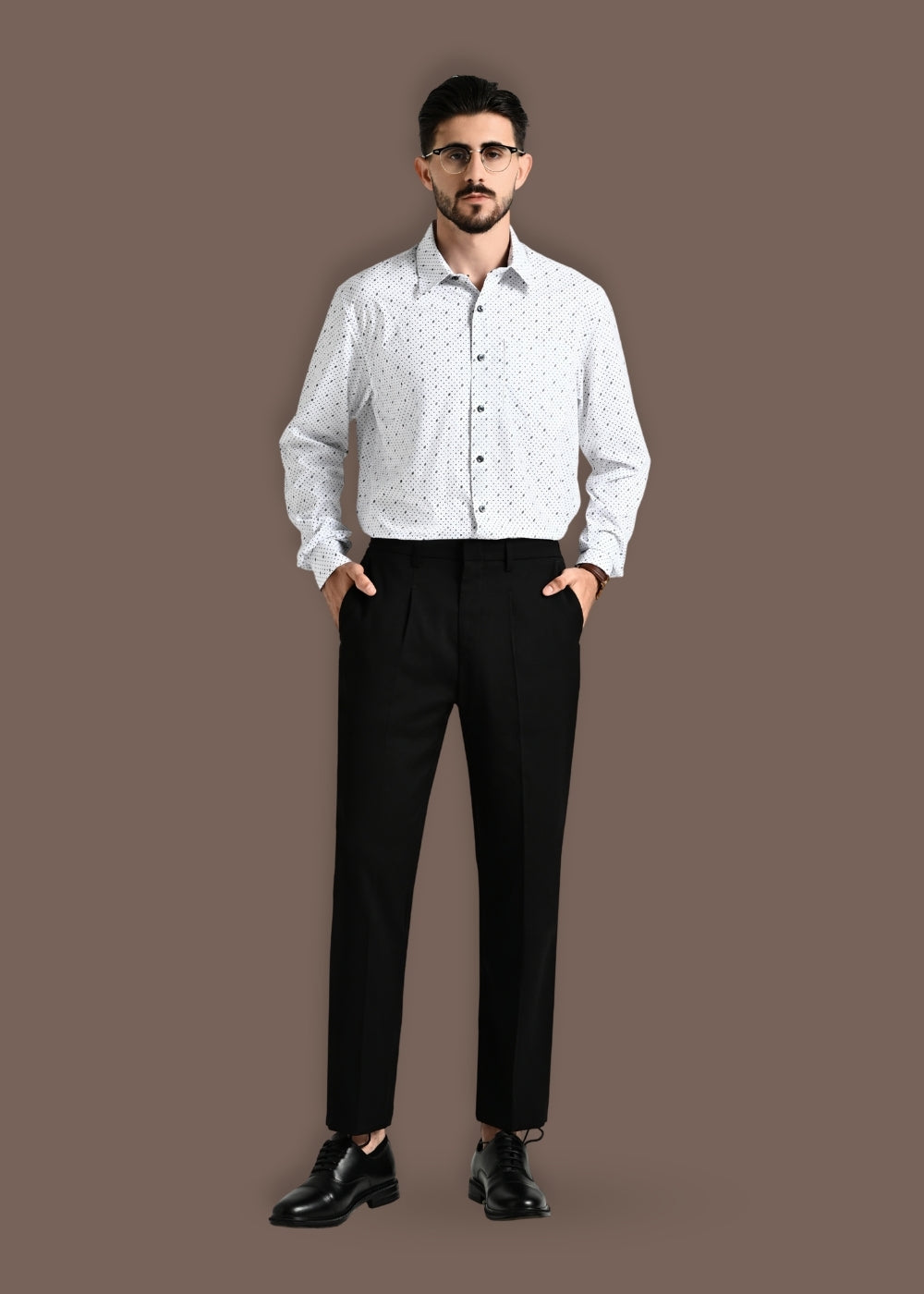 Quần Tây Smart Casual Mềm Ít Nhăn Lưng Tùy Chỉnh The CEO 015 Đen