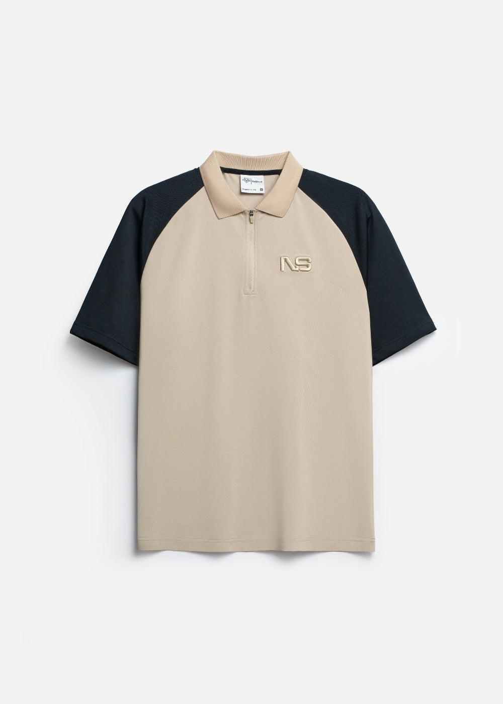 Áo Polo Raglan Pique Co Giãn No Style M218 Kem Đen
