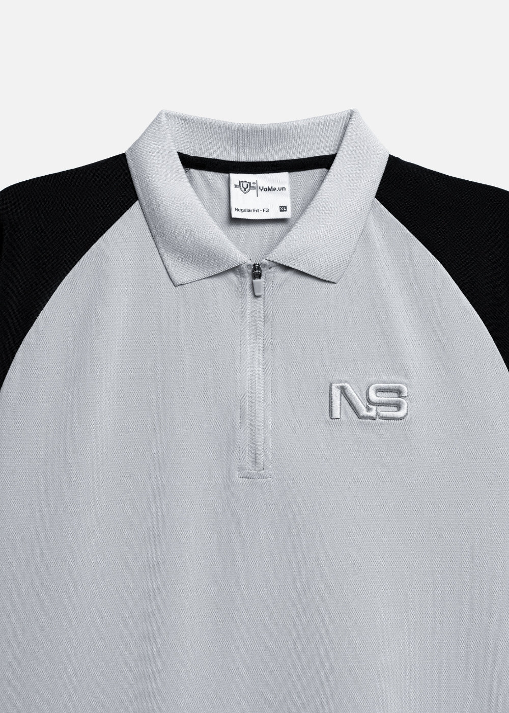 Áo Polo Raglan Pique Co Giãn No Style M218 Xám Đen