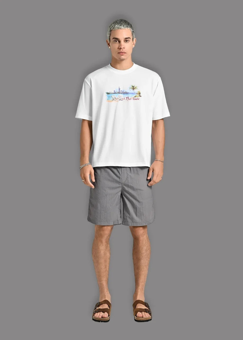 Áo Thun “Bãi Trước – Bãi Sau Sài Gòn” No Style M208 Trắng - YaMe.vn