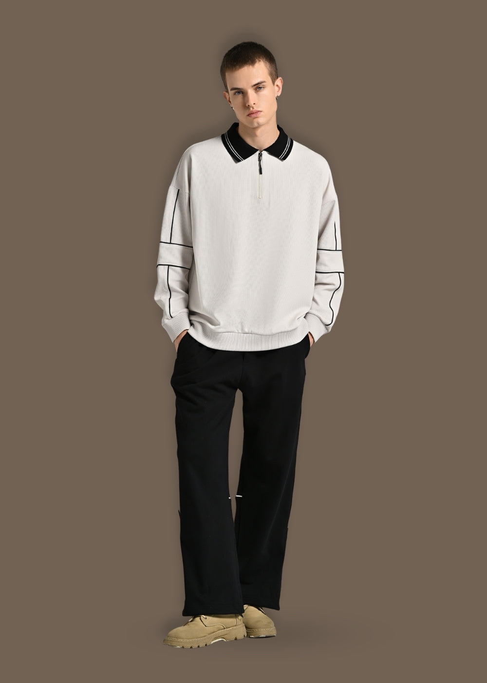 Áo Thun Tay Dài Cotna Thoáng Mát The Weekend 042 Be