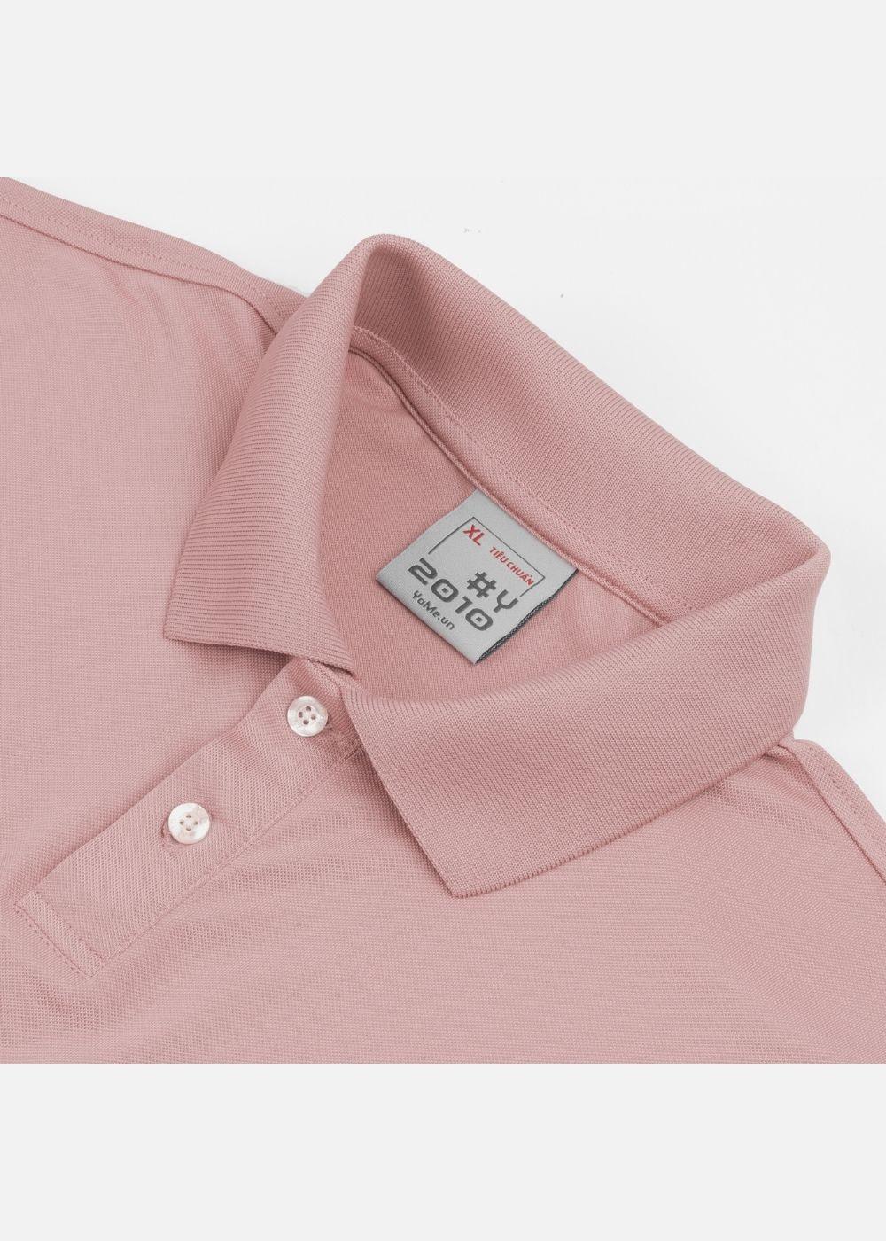 Áo Polo Pique Thoáng Mát Non Branded 03 Hồng - YaMe.vn