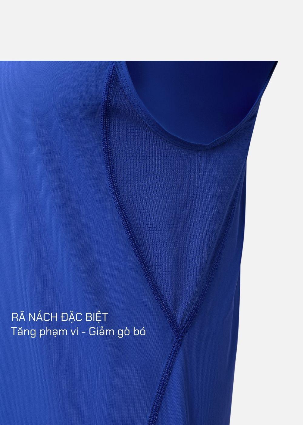 Áo Thun 3 Lỗ Thể Thao Ultra Stretch The Trainer 011 Xanh Dương - YaMe.vn