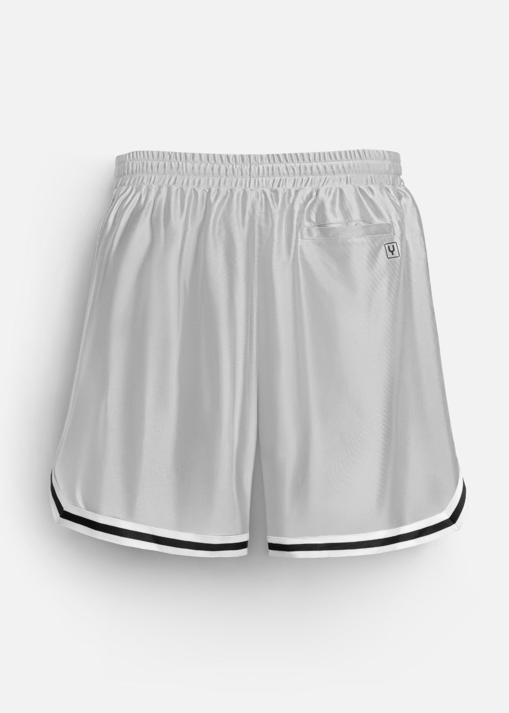 Quần Short Thun Vải Shiny Ít Nhăn No Style M157 Xám Trắng
