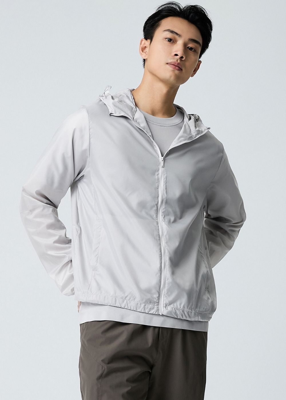 Áo Khoác Parka Non Branded 40 Xám Nhạt