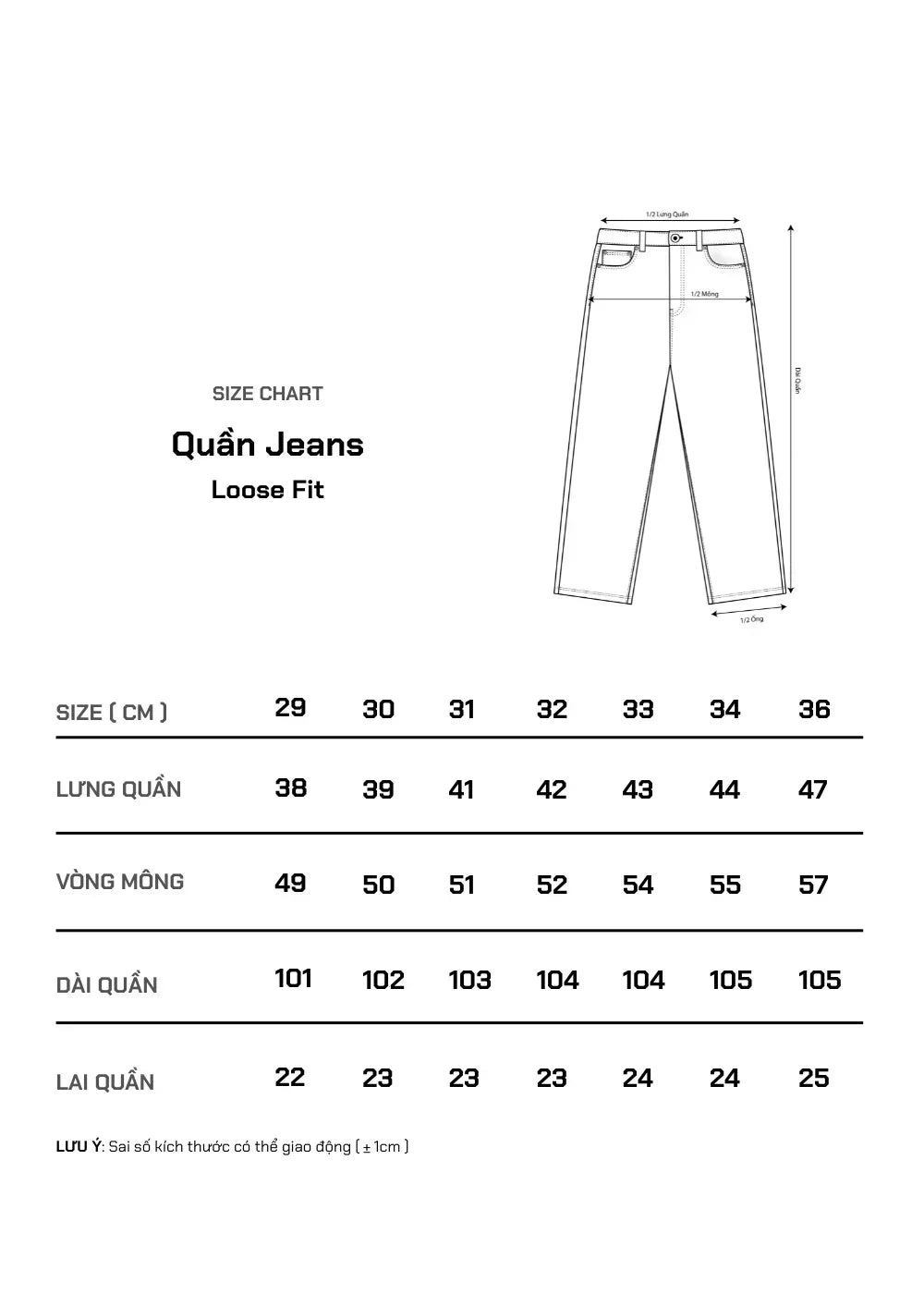 Quần Jean Suông Rộng DurableTex™ Đắp 2 Lớp Chống Rách Gối Siêu Bền Multi Color Jean 012 Màu Đen Dáng Rộng Rãi F4