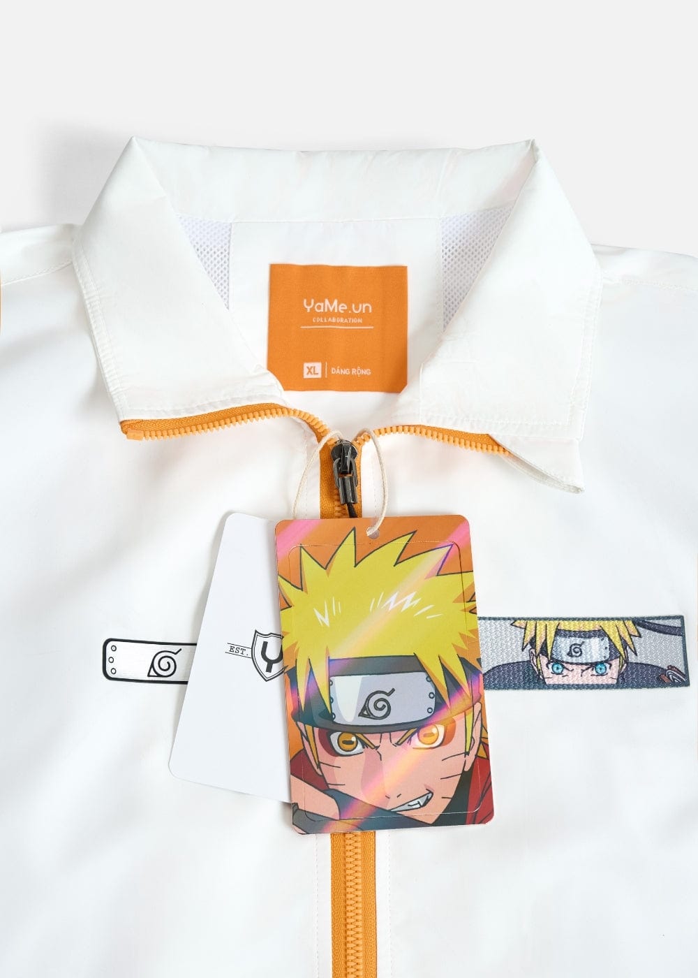 Áo Khoác Dù Áo Khoác Gió Naruto 24 Trắng