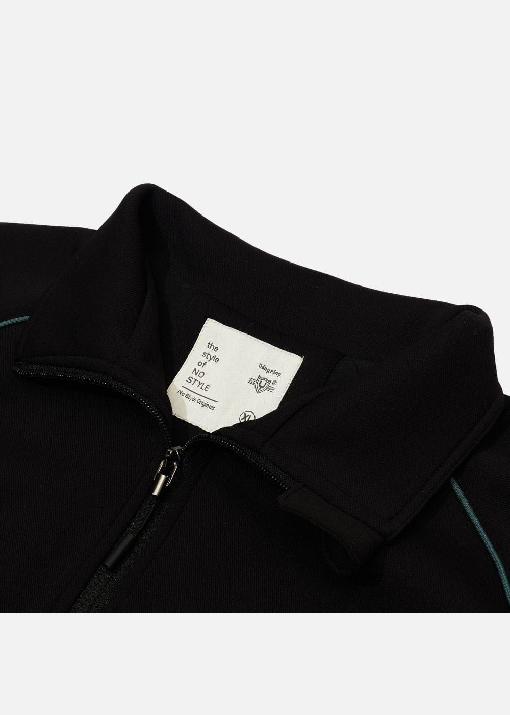 Áo Khoác Bomber Vải Pique Co Giãn No Style M45 Đen - YaMe.vn