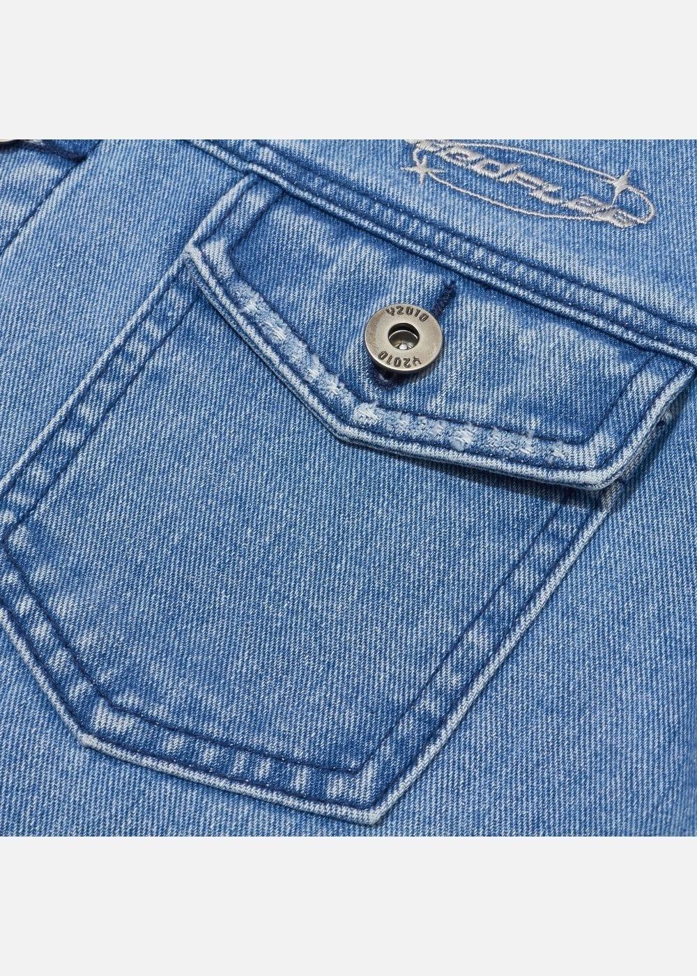 Áo Khoác Jeans Wash Rách The Original M069 Xanh Dương - YaMe.vn