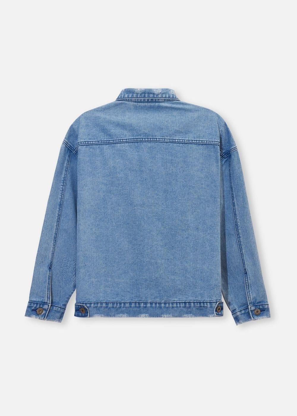 Áo Khoác Jeans Wash Rách The Original M069 Xanh Dương - YaMe.vn