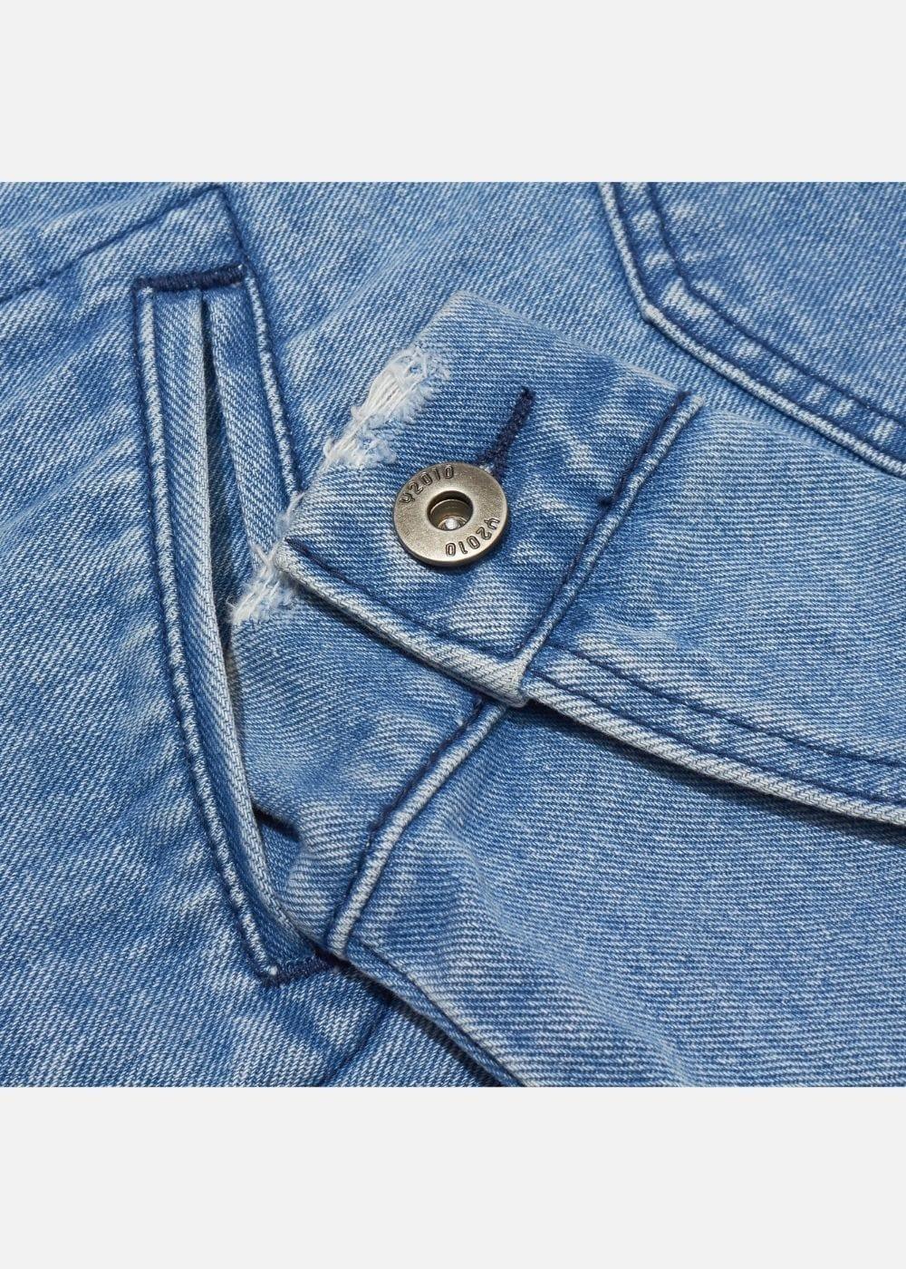 Áo Khoác Jeans Wash Rách The Original M069 Xanh Dương - YaMe.vn