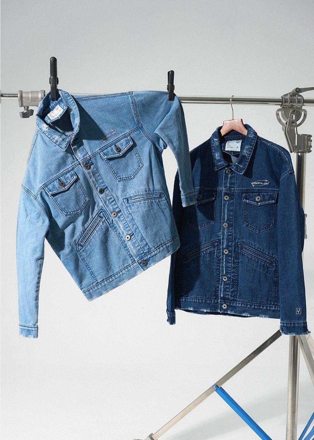 Áo Khoác Jeans Wash Rách The Original M069 Xanh Dương Đậm - YaMe.vn