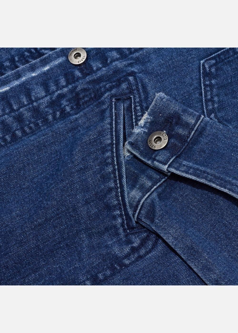 Áo Khoác Jeans Wash Rách The Original M069 Xanh Dương Đậm - YaMe.vn