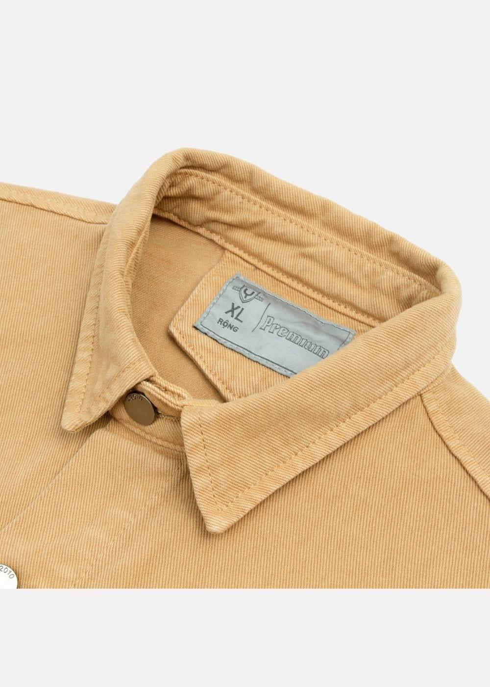 Áo Khoác Jean Nhuộm Hoạt Tính Bền Màu Multi-Color Jean 73 Nâu Nhạt - YaMe.vn