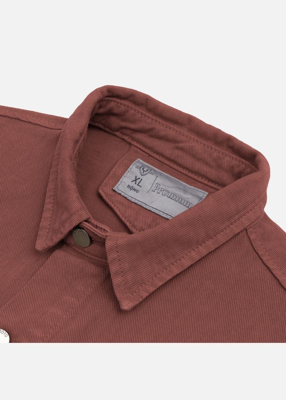 Áo Khoác Jean Nhuộm Hoạt Tính Bền Màu Multi-Color Jean 73 Nâu - YaMe.vn