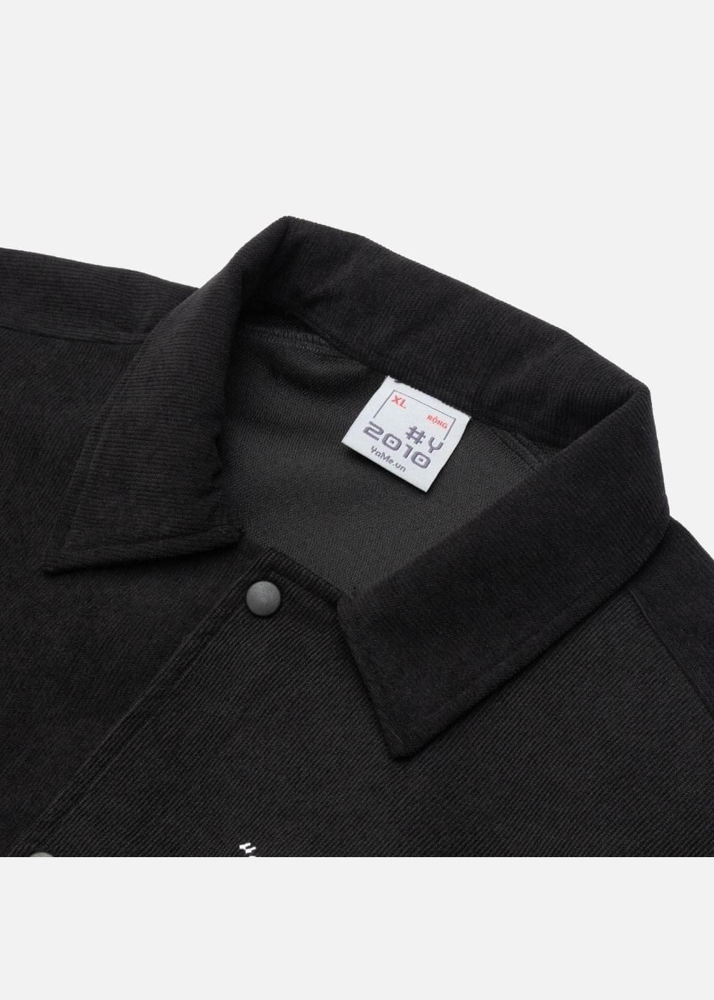 Áo Khoác Kaki Corduroy Ít Nhăn Seventy Seven 37 Đen - YaMe.vn