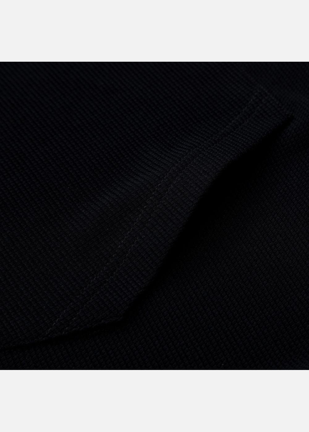 Áo Khoác Hoodie Waffle Thoáng Khí Seventy Seven 39 Đen - YaMe.vn