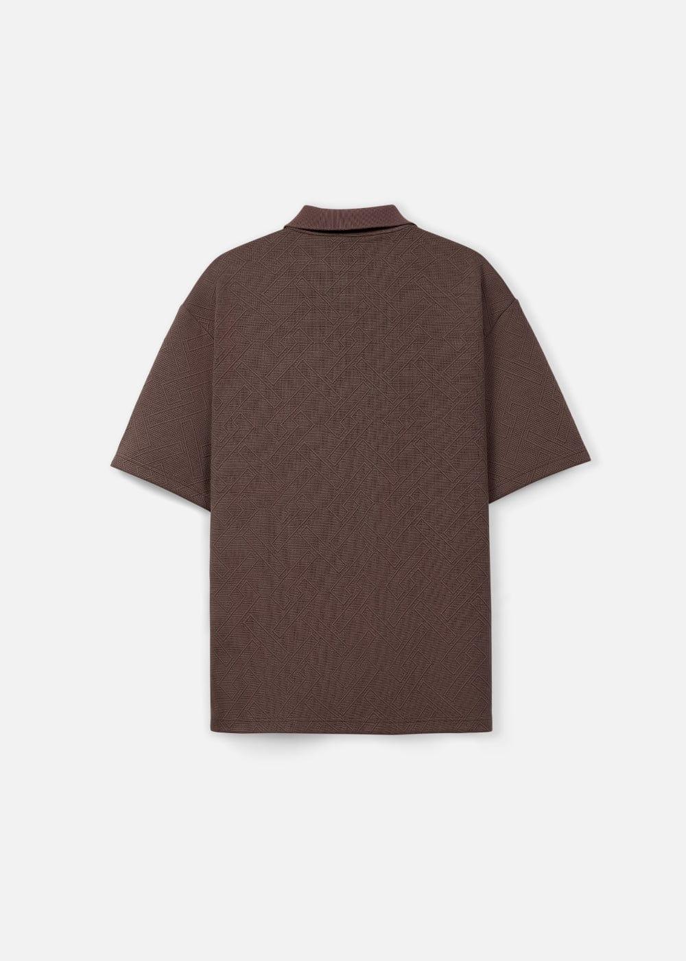 Áo Polo Cổ Khóa Kéo No Style M128 Nâu Đậm - YaMe.vn