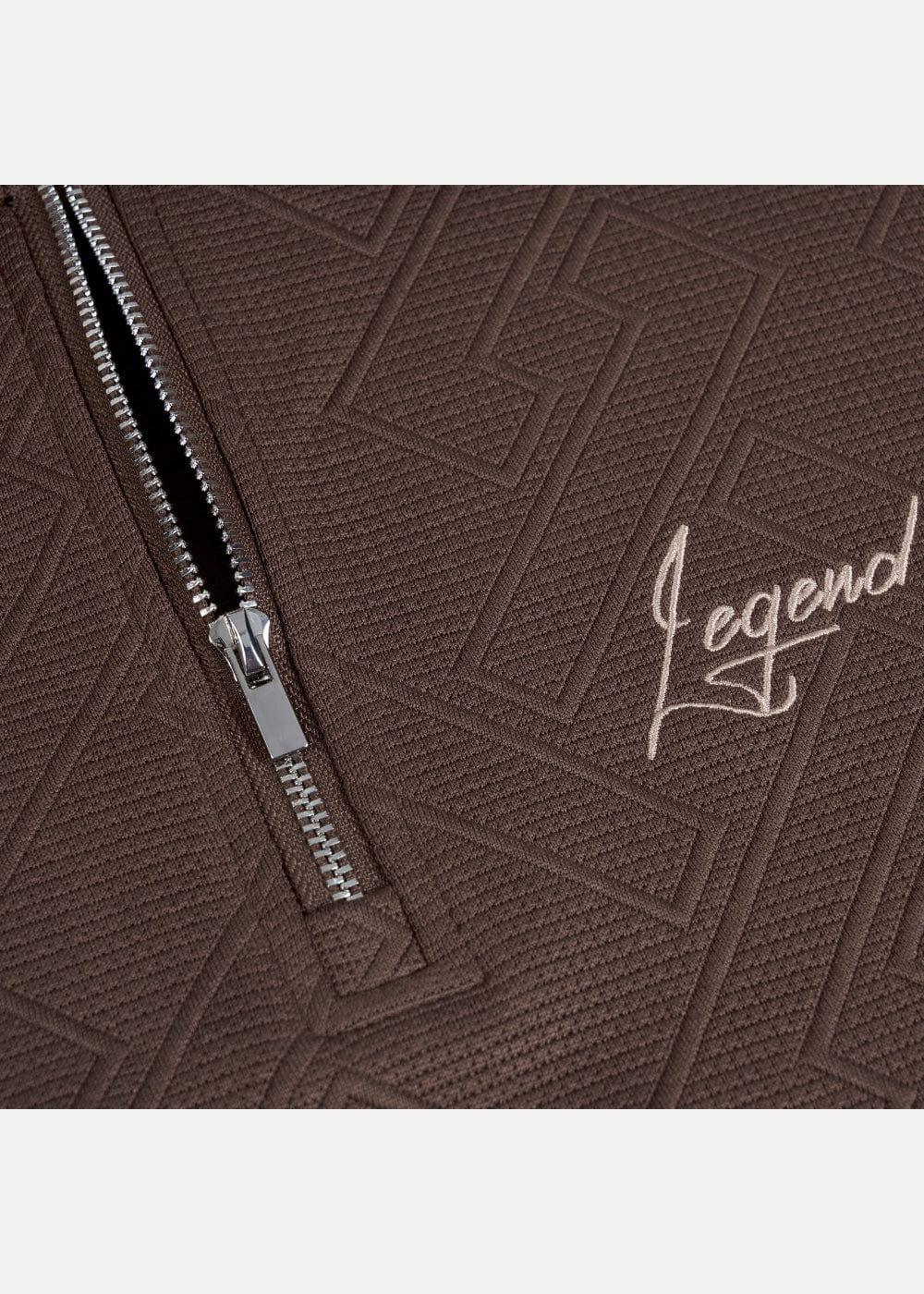 Áo Polo Cổ Khóa Kéo No Style M128 Nâu Đậm - YaMe.vn