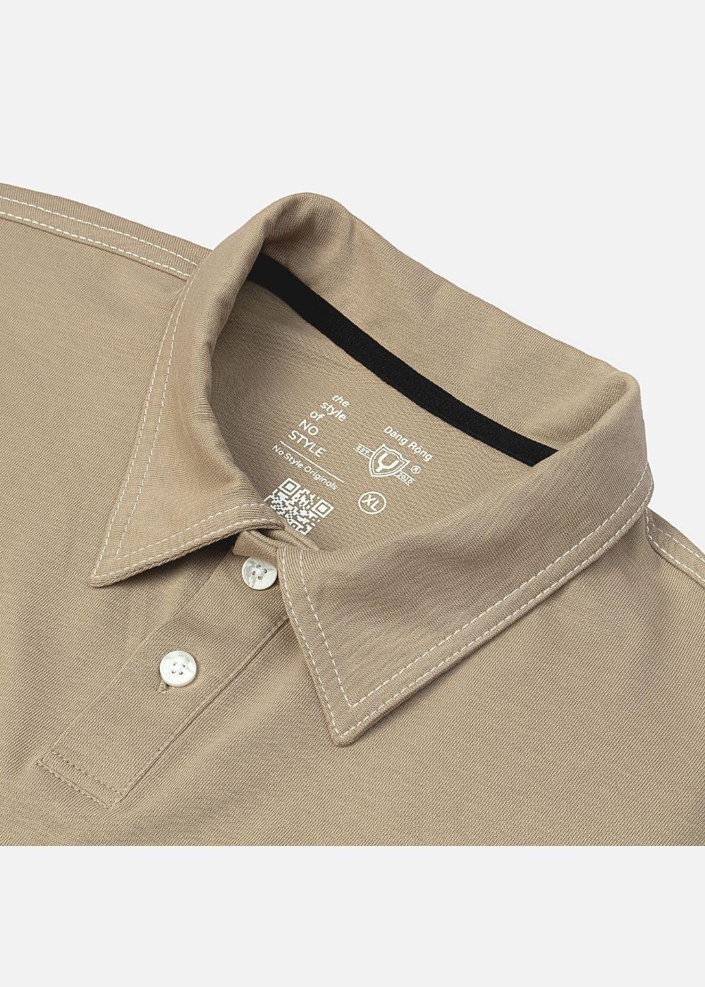 Áo Polo Cotton Thoáng Khí No Style M27 Nâu - YaMe.vn