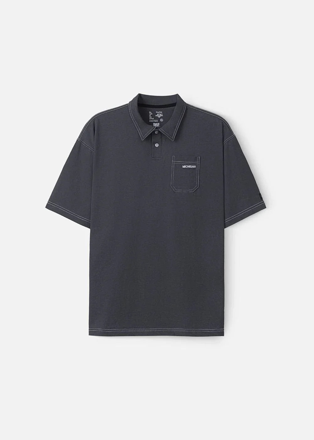 Áo Polo Cotton Thoáng Khí No Style M27 Xám Đậm - YaMe.vn