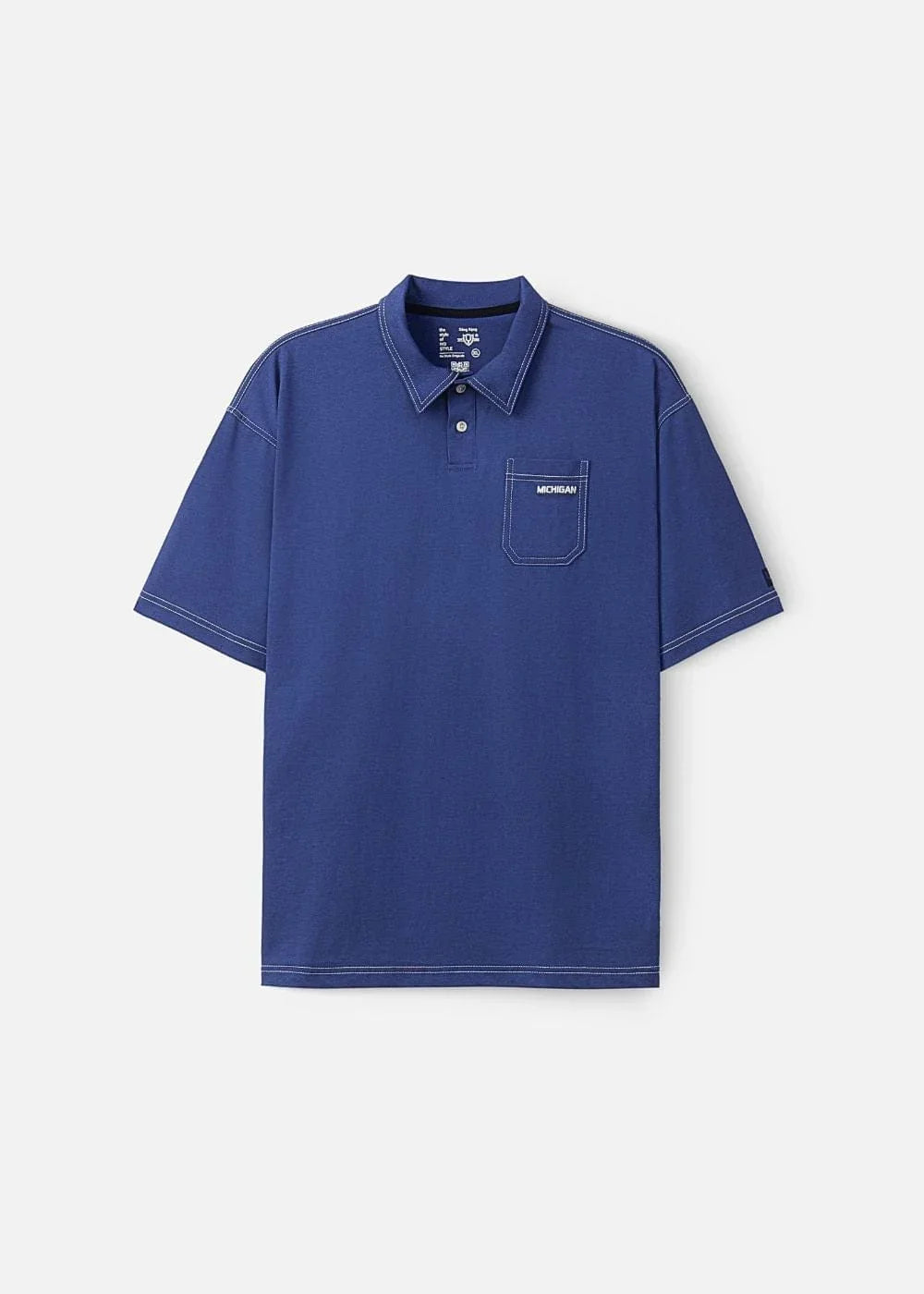 Áo Polo Cotton Thoáng Khí No Style M27 Xanh Dương Đậm - YaMe.vn