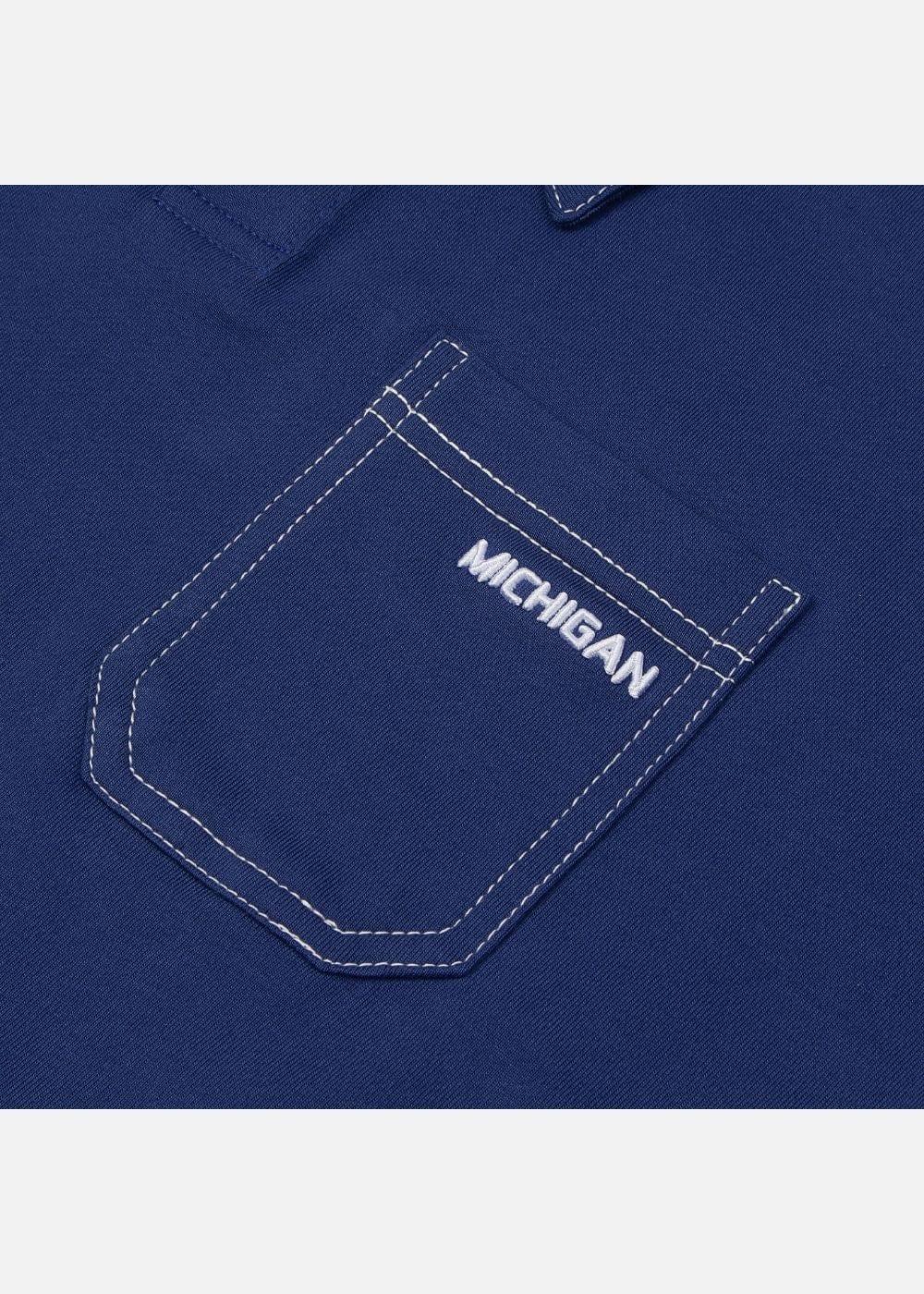 Áo Polo Cotton Thoáng Khí No Style M27 Xanh Dương Đậm - YaMe.vn