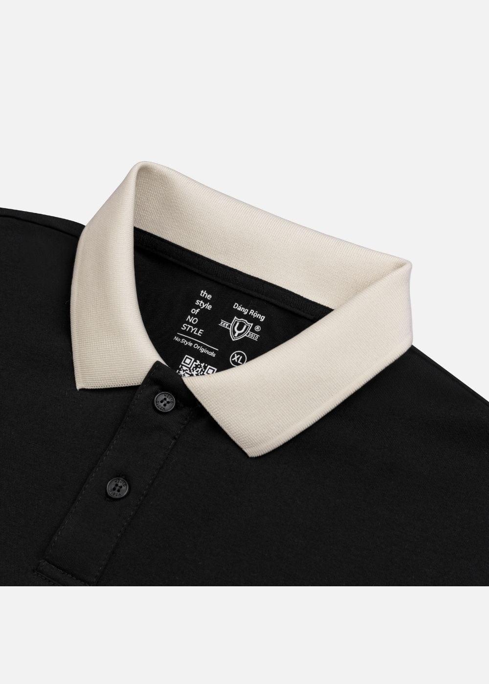 Áo Polo Tay Ngắn Sporty Siêu Mềm Mịn No Style M27 Đen - YaMe.vn