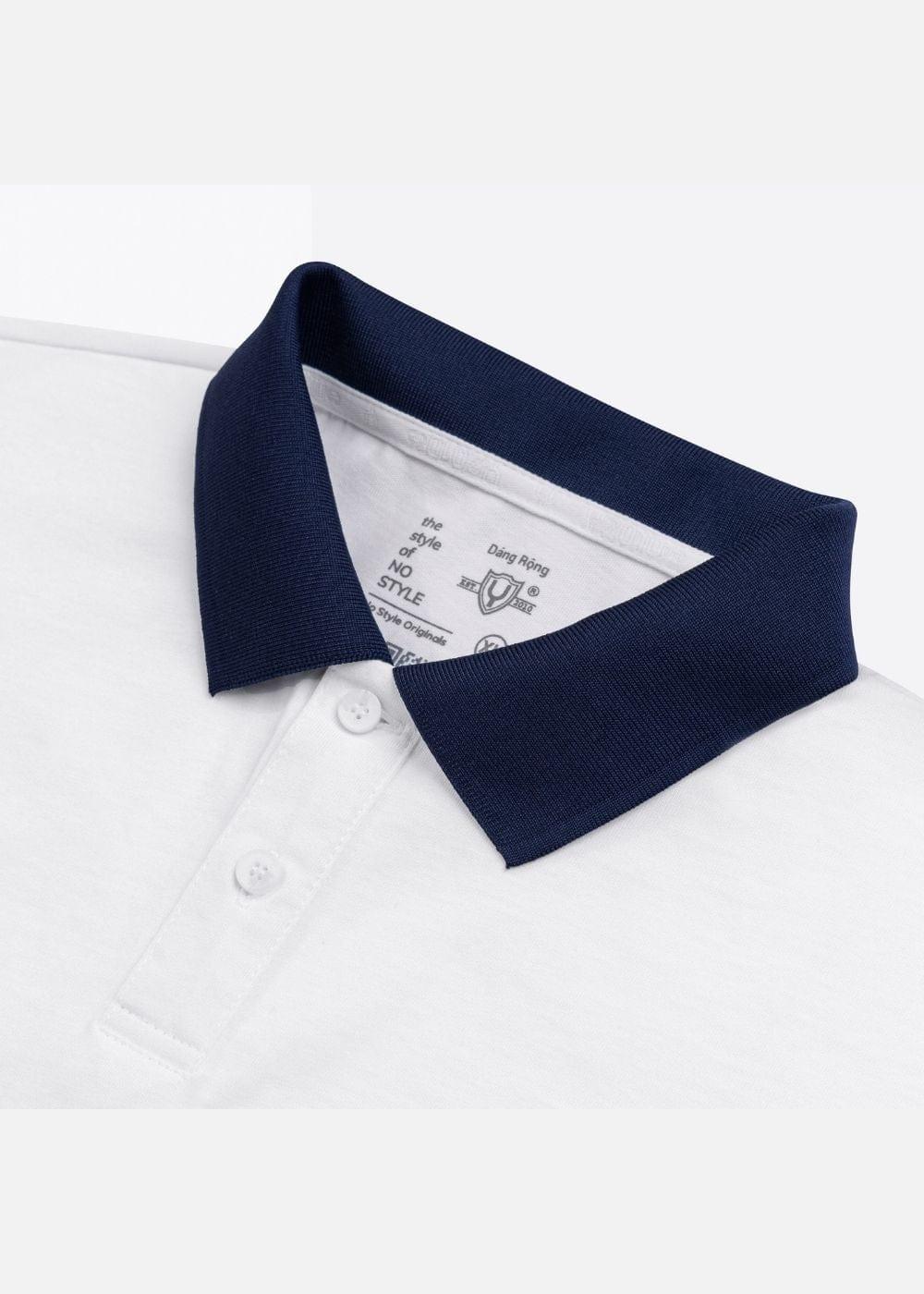 Áo Polo Tay Ngắn Sporty Siêu Mềm Mịn No Style M27 Trắng - YaMe.vn