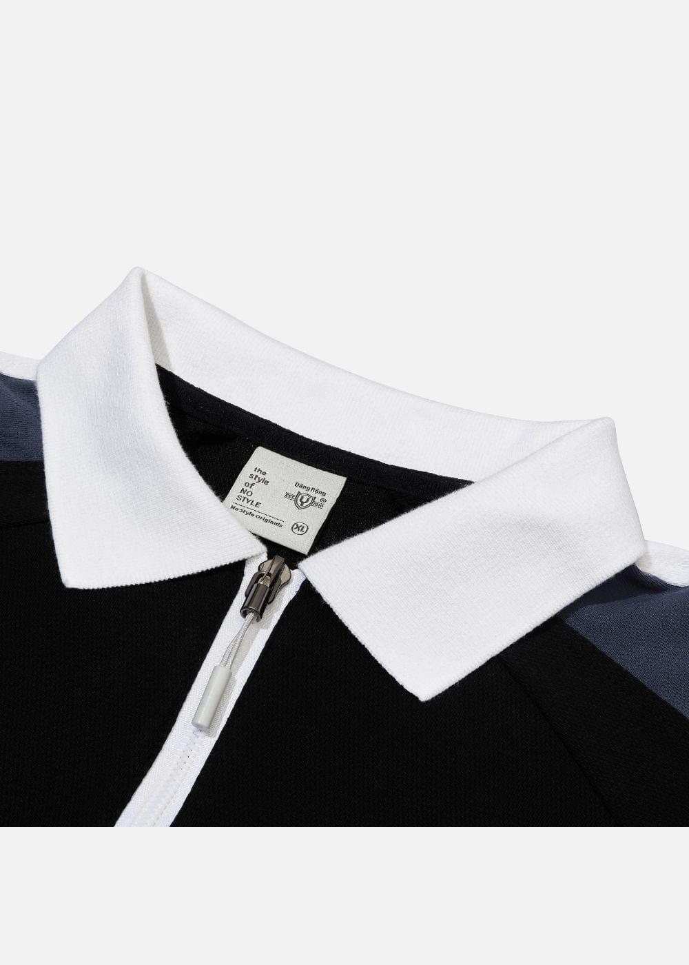 Áo Polo Cổ Khóa Kéo No Style M29 Đen - YaMe.vn