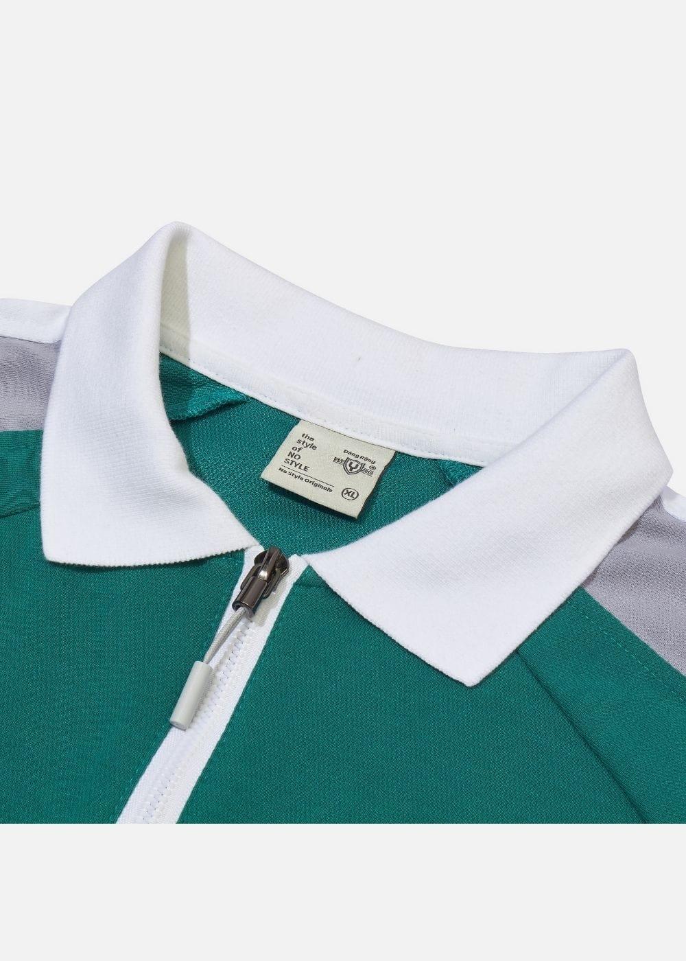 Áo Polo Cổ Khóa Kéo No Style M29 Xanh Lá Đậm - YaMe.vn