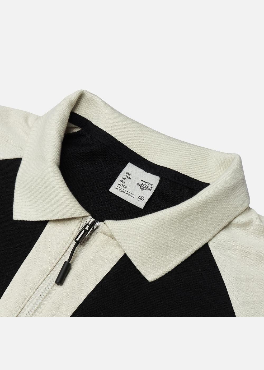 Áo Polo Cotton Thoáng Mát No Style M31 Đen Be - YaMe.vn