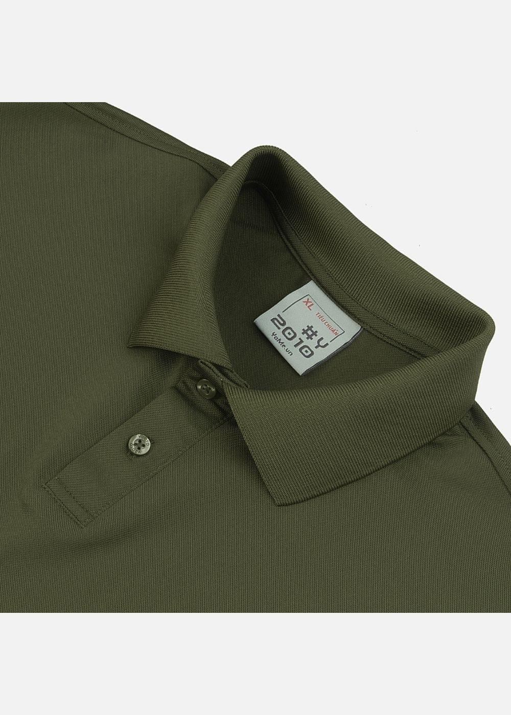 Áo Polo Pique Thoáng Mát Non Branded 03 Xanh Lá Đậm - YaMe.vn