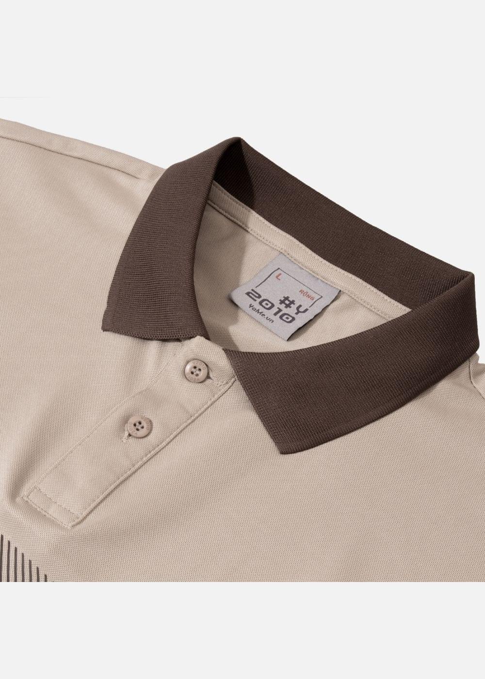 Áo Polo Pique Thoáng Khí Seventy Seven 17 Nâu Nhạt - YaMe.vn