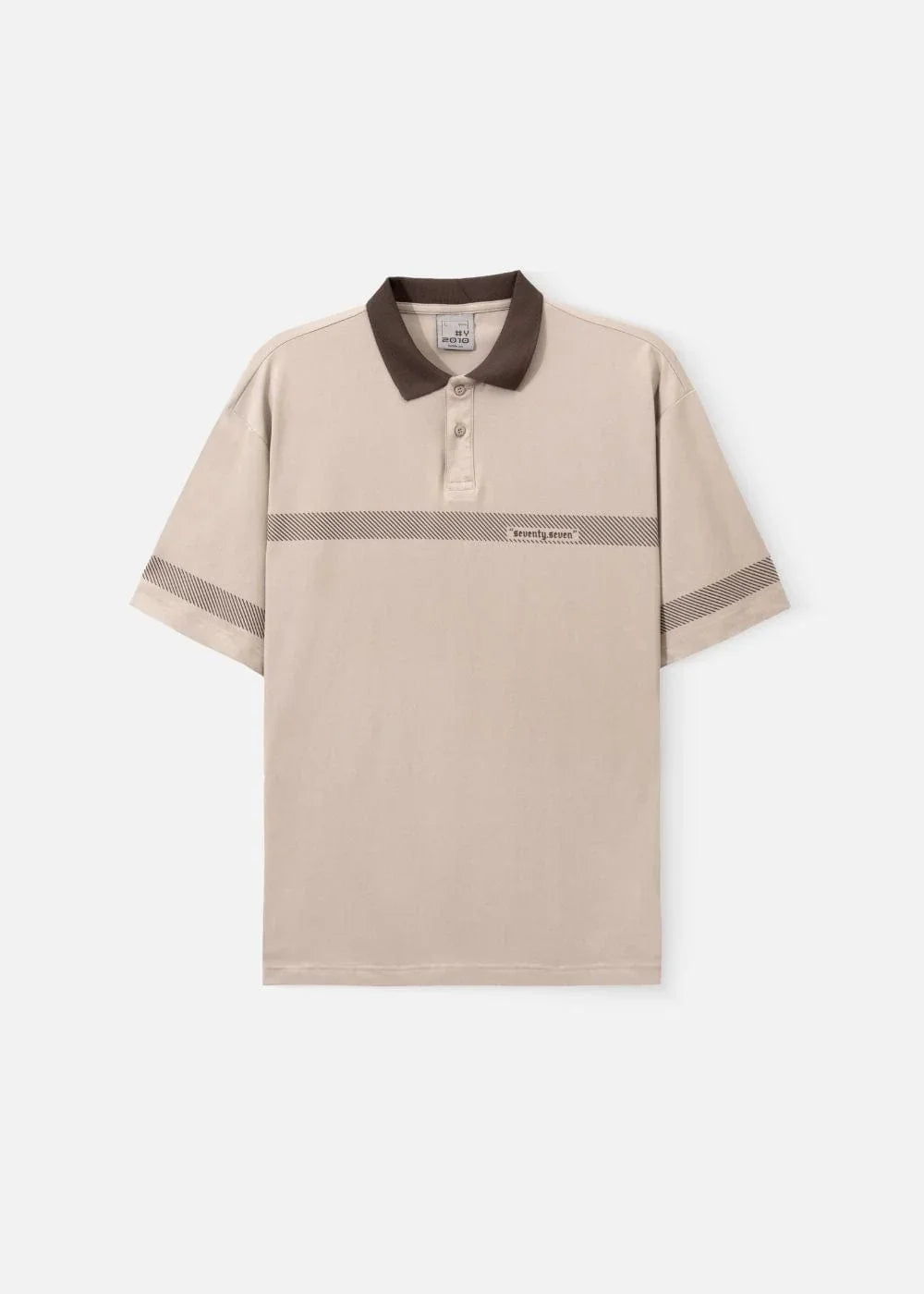 Áo Polo Pique Thoáng Khí Seventy Seven 17 Nâu Nhạt - YaMe.vn