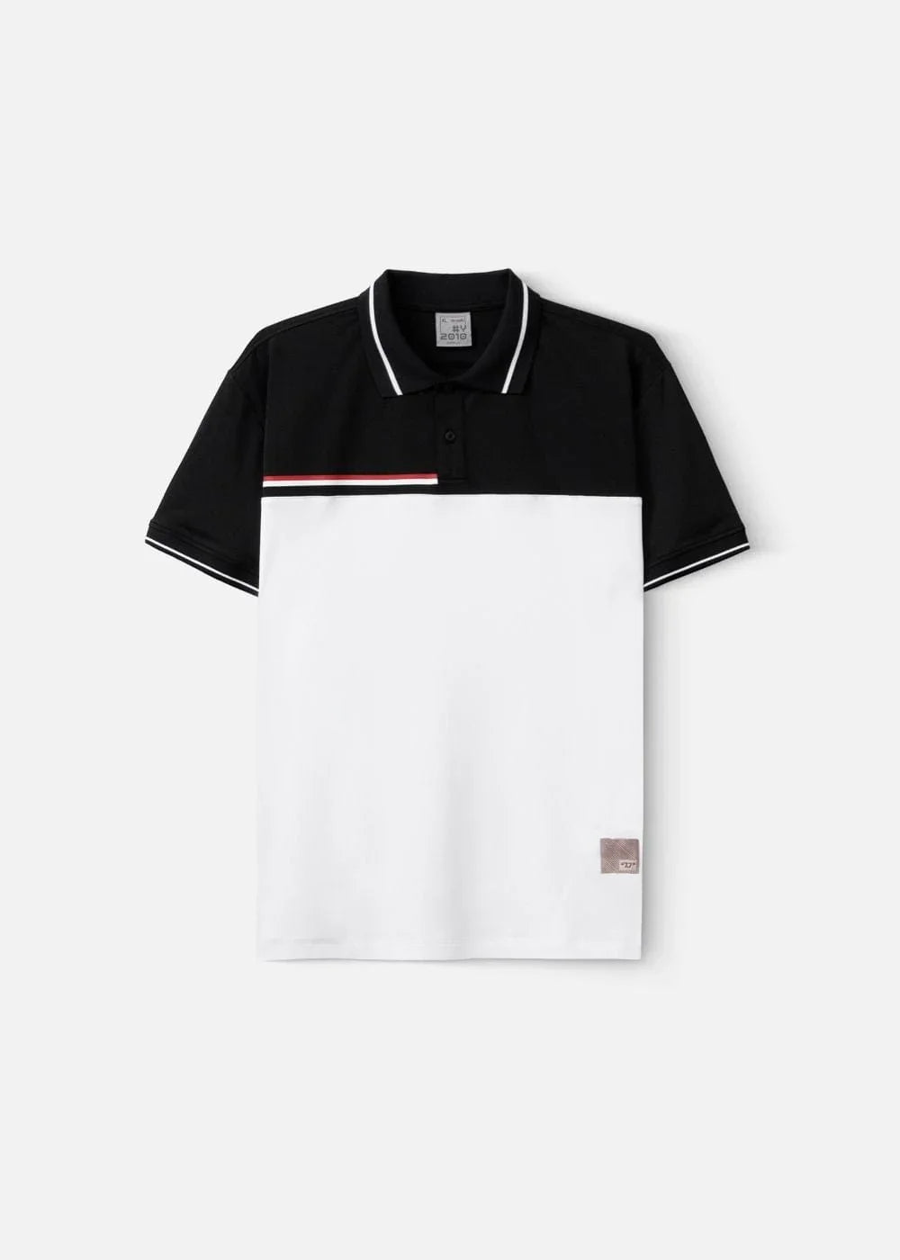 Áo Polo Phối Màu Pique Thoáng Mát Seventy Seven 19 Đen Trắng - YaMe.vn