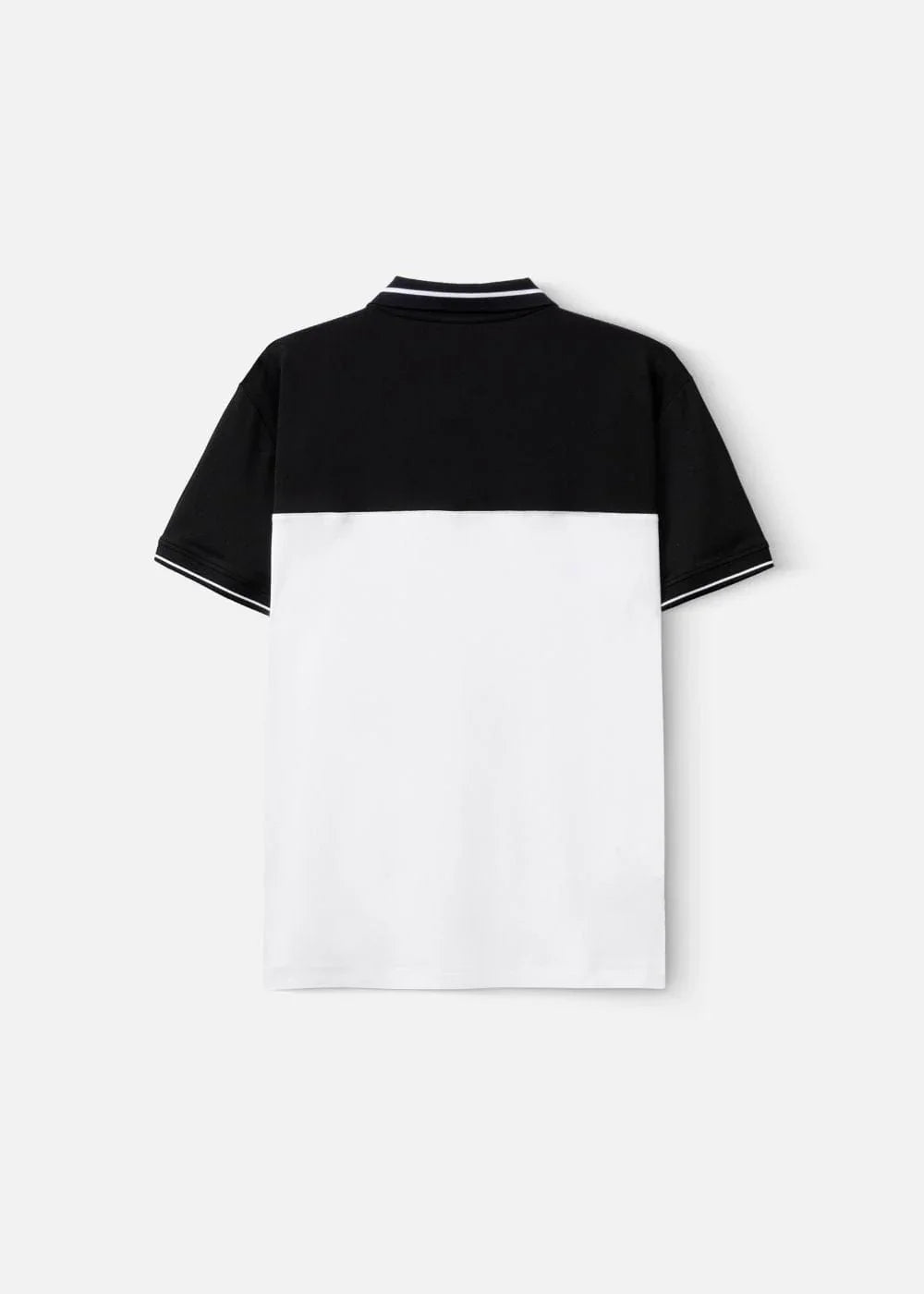 Áo Polo Phối Màu Pique Thoáng Mát Seventy Seven 19 Đen Trắng - YaMe.vn