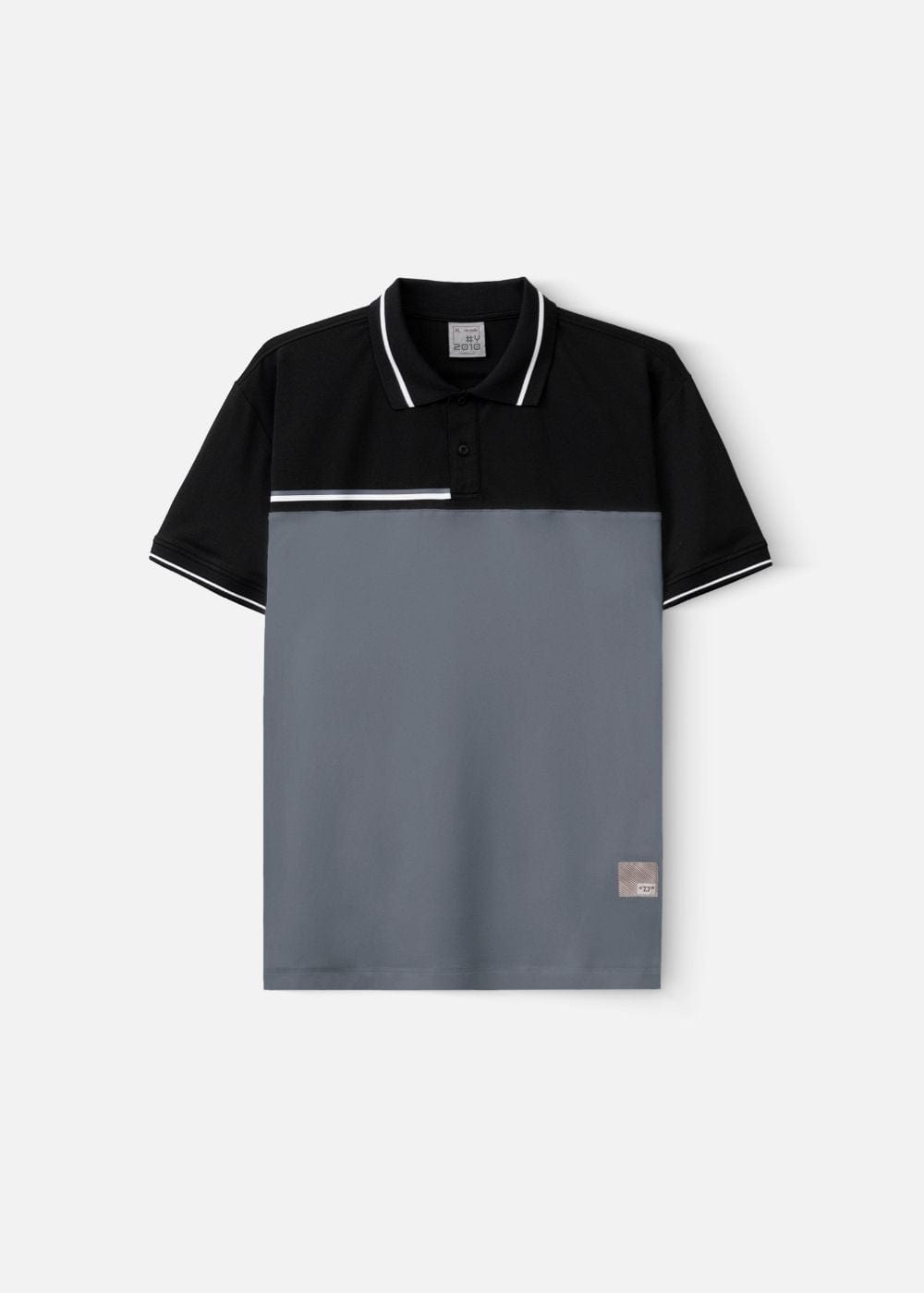 Áo Thun Cổ Polo Tay Ngắn Áo Polo Seventy Seven 19 Đen Xám