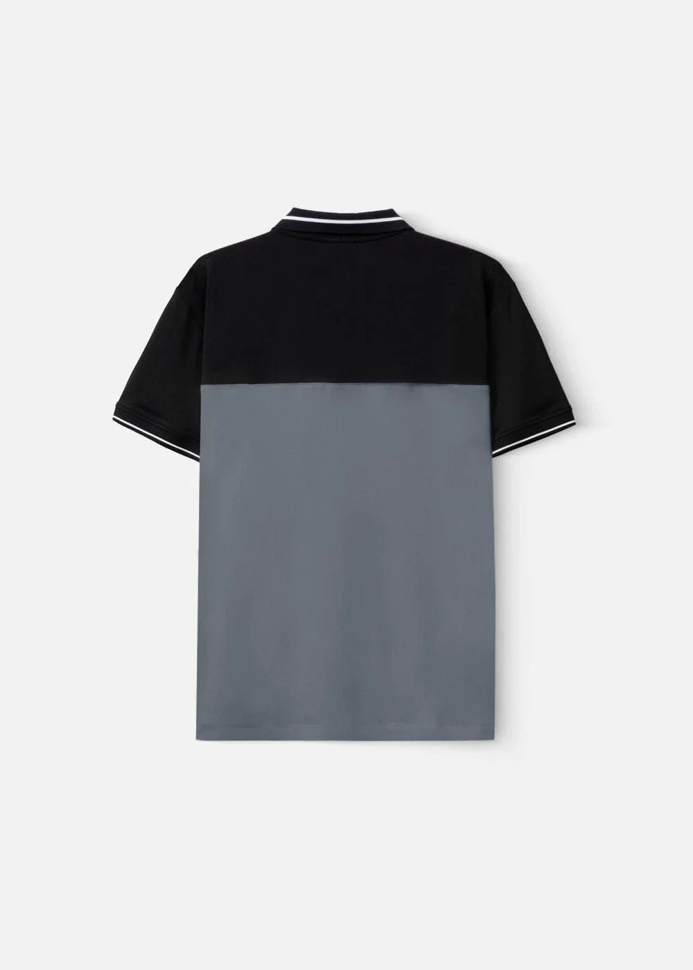 Áo Polo Phối Màu Pique Thoáng Mát Seventy Seven 19 Đen Xám - YaMe.vn