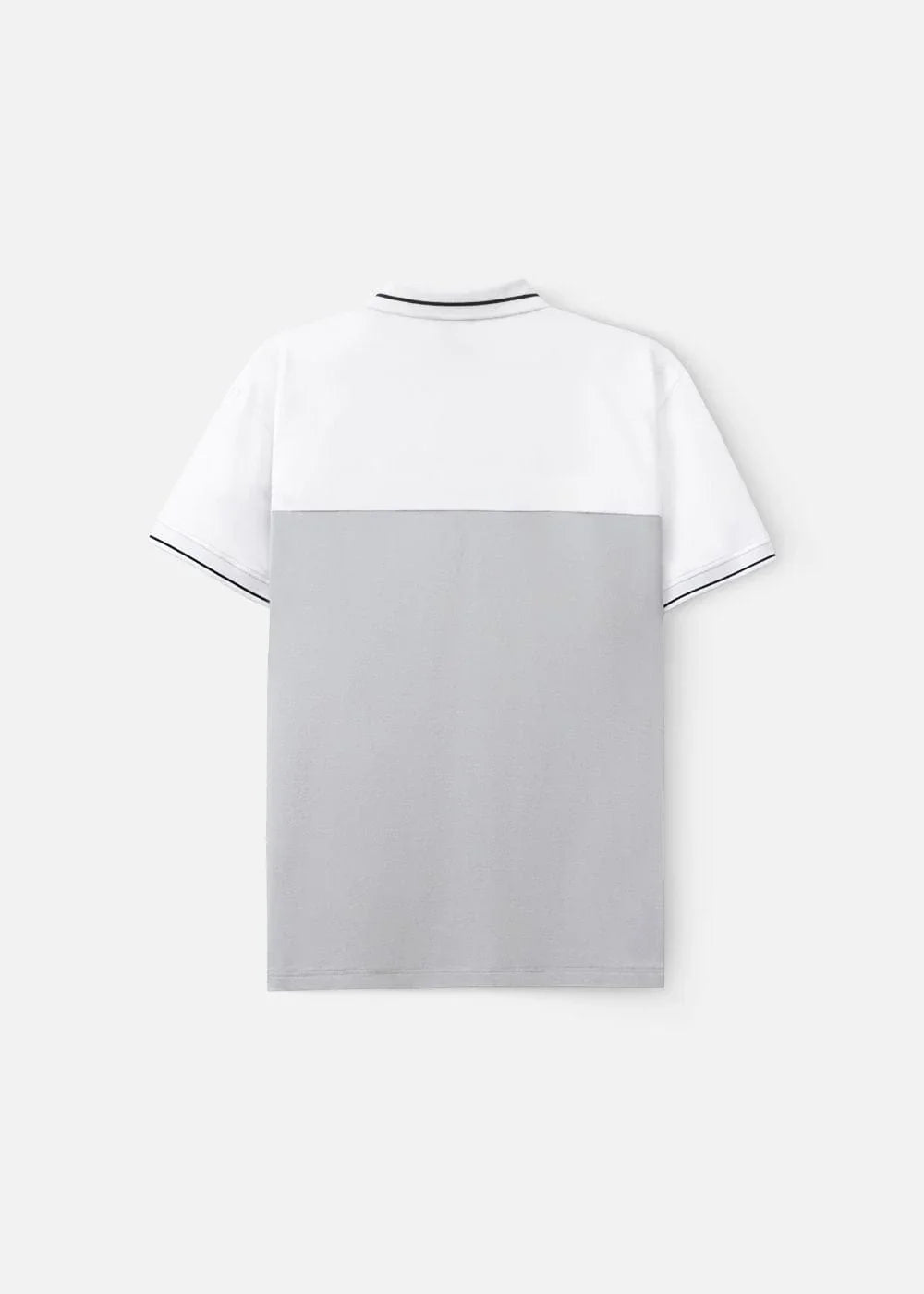 Áo Polo Phối Màu Pique Thoáng Mát Seventy Seven 19 Trắng Xám - YaMe.vn