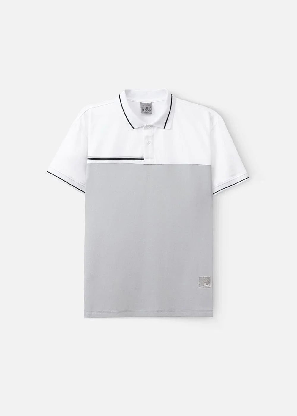 Áo Polo Phối Màu Pique Thoáng Mát Seventy Seven 19 Trắng Xám - YaMe.vn