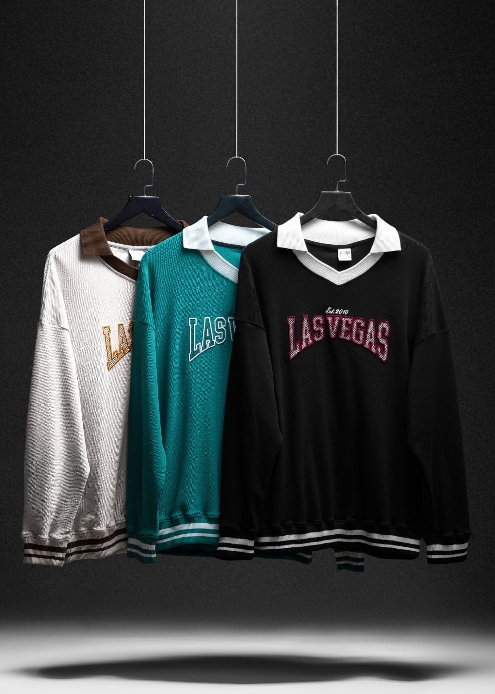 Áo Thun Tay Dài Áo Polo Sweater Cổ Chữ V No Style M38 Be